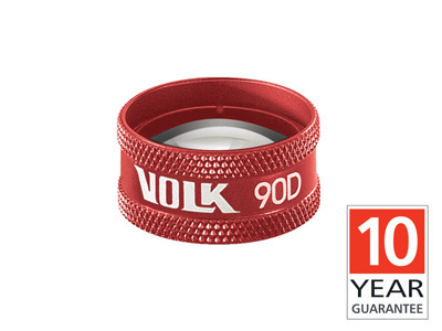 Volk 90D (Red) Double Aspheric With Case
