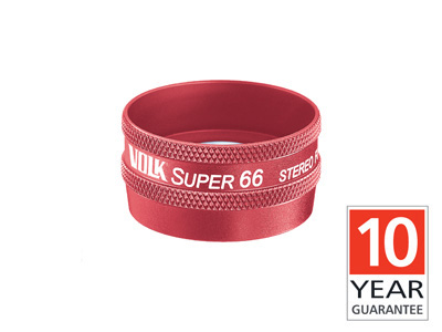 Volk Super 66<br>(Red)<br> Double Aspheric With Case