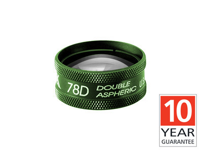 Volk 78D (Green) Double Aspheric With Case