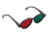 Red/Green Adult Size Goggles (Packed in 6s)